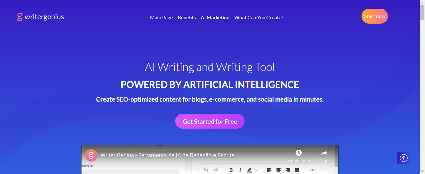 WriterGenius - AI Writing tool