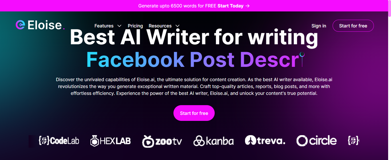 Eloise AI - AI Writing tool