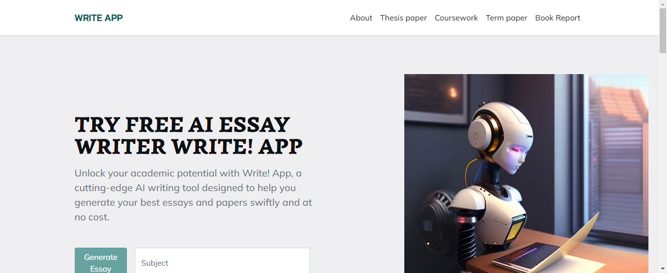 Write! App - AI Essay Writer