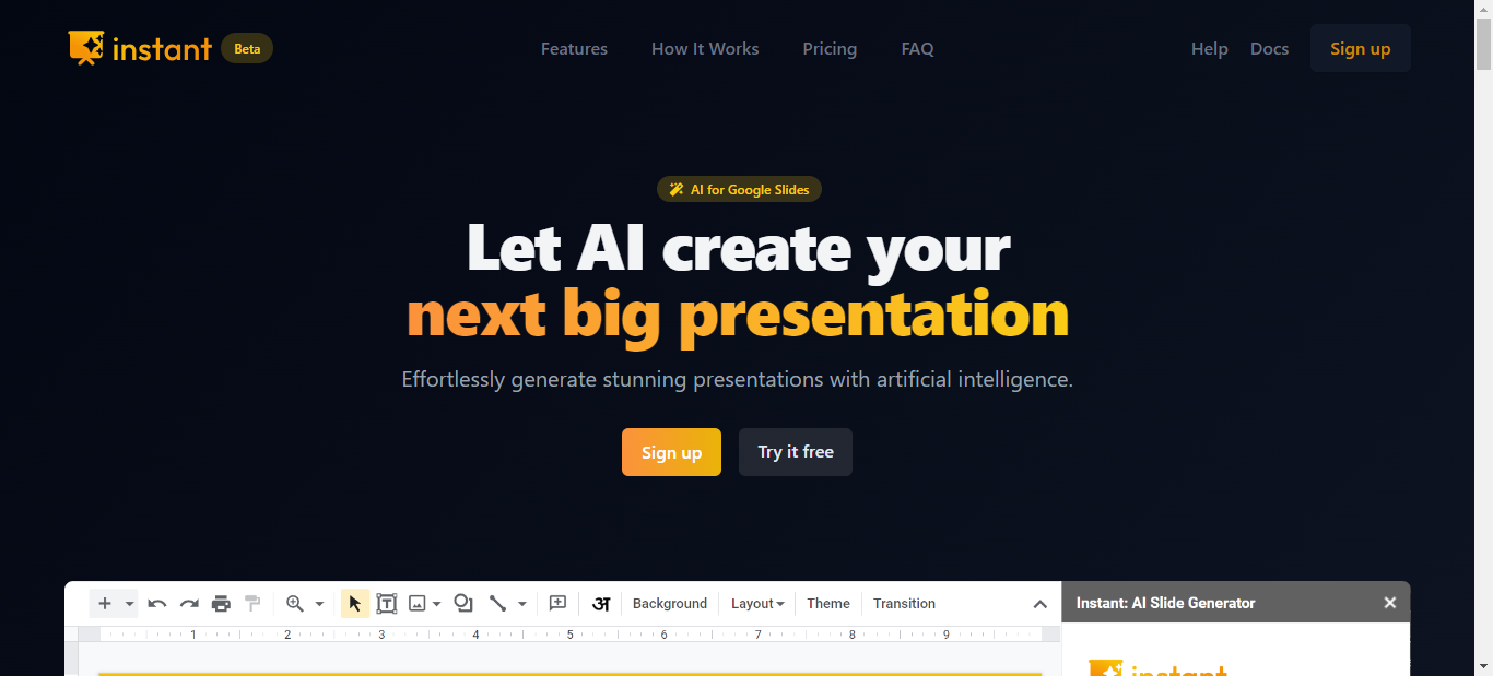 Instant AI for Google Slides