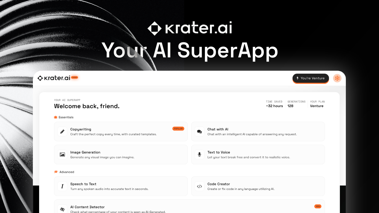 Krater.ai - AI Productivity tool