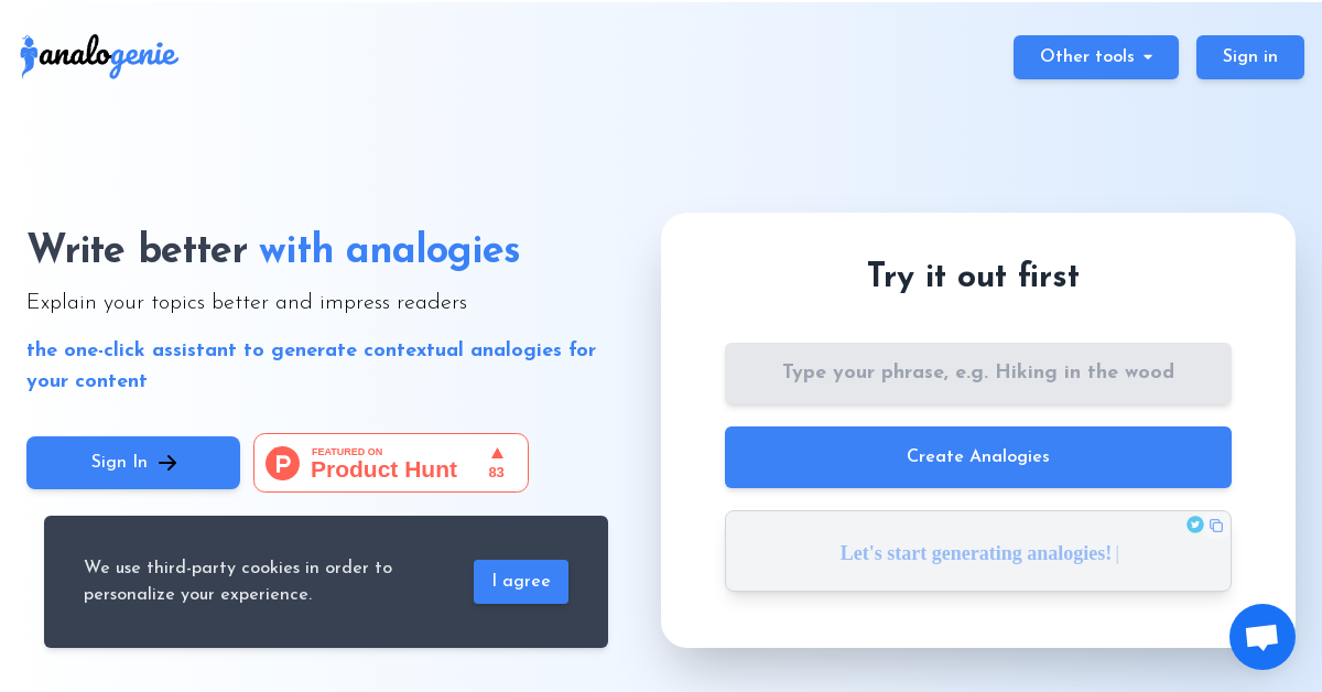 Analogenie - AI Productivity tool