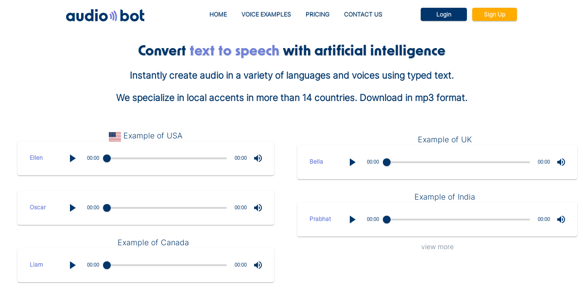 AudioBot - AI Audio Generator tool