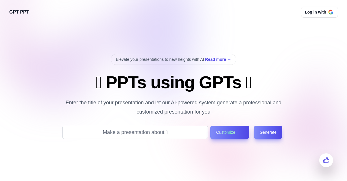 GPT-PPT - AI Writing tool