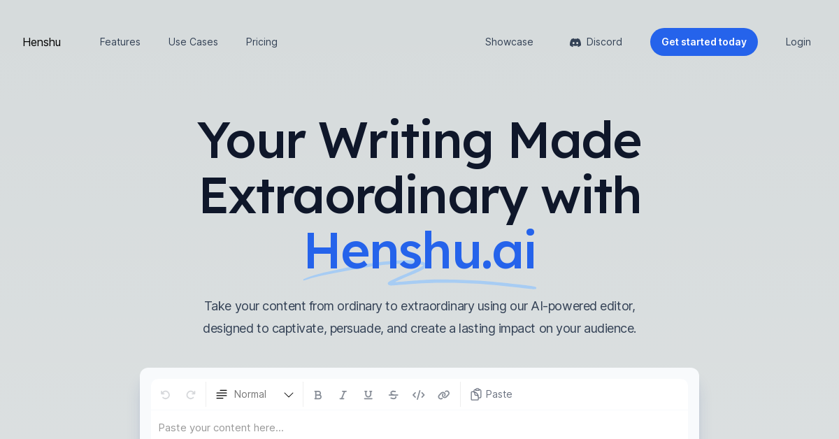 Henshu.ai - AI Writing tool