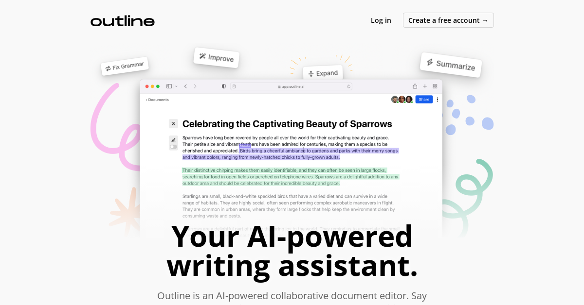 Outline - AI Writing tool
