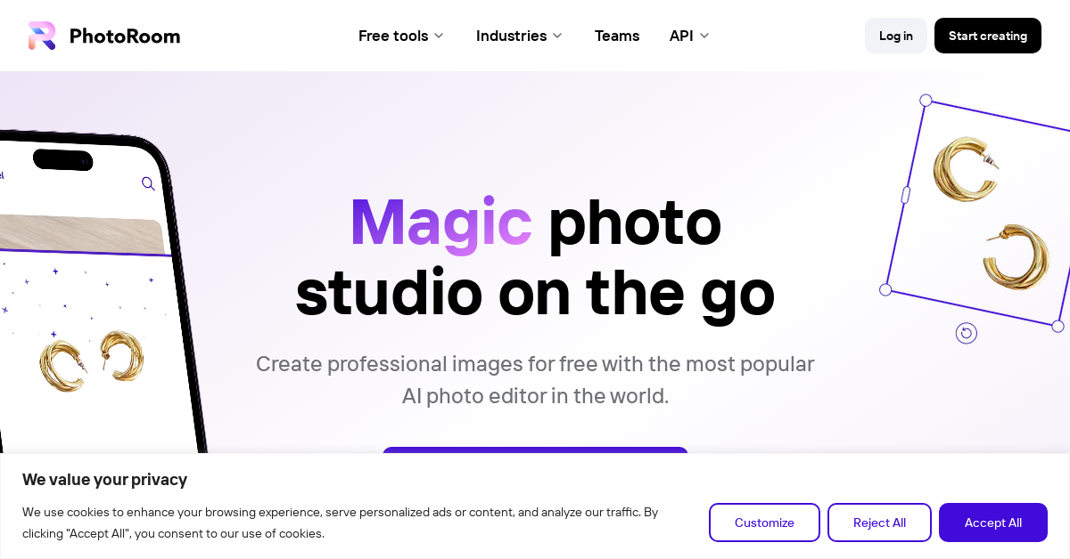 PhotoRoom - AI Image Generator tool