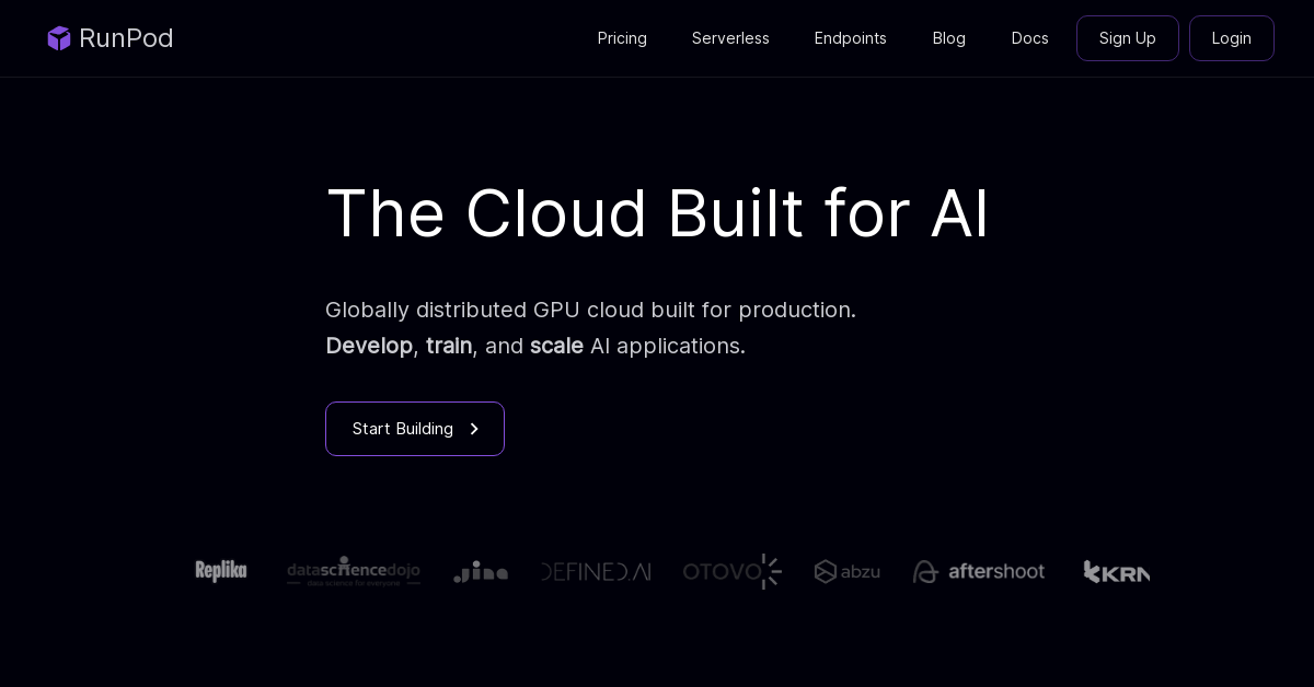 Runpod - AI Developer tool