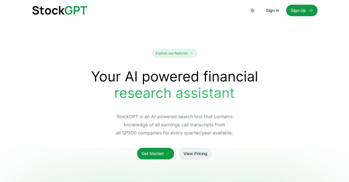 StockGPT - AI Productivity tool