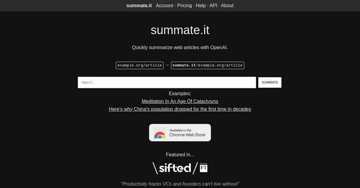 Summate - AI Writing tool