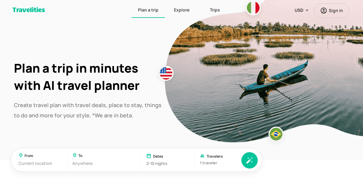 Travelities - AI Productivity tool