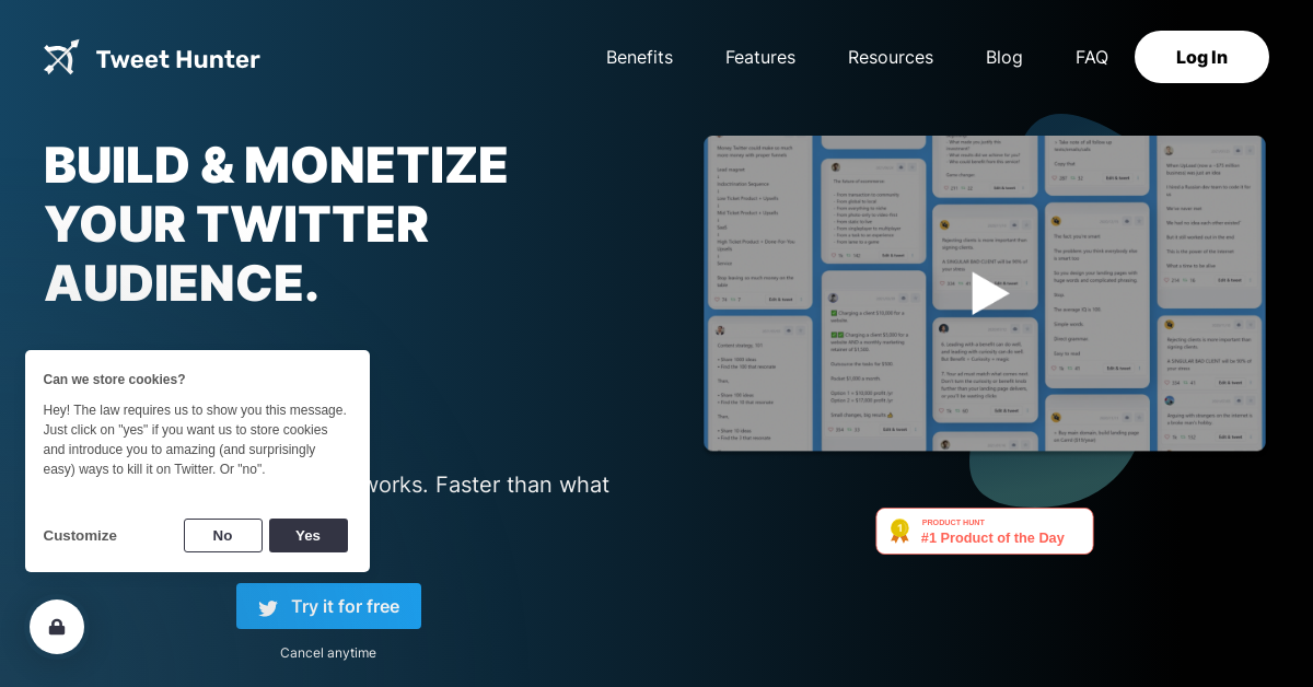 TweetHunter - AI Productivity tool