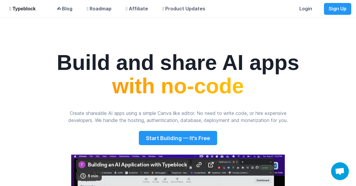 Typeblock - AI No Code tool