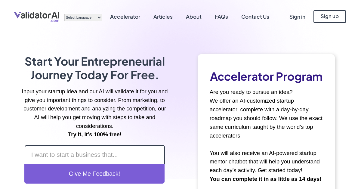 Validator - AI Startup tool